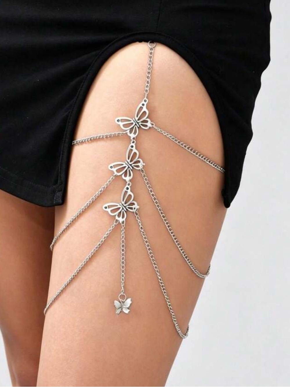 Kohl's Silver Butterfly Thigh Chain